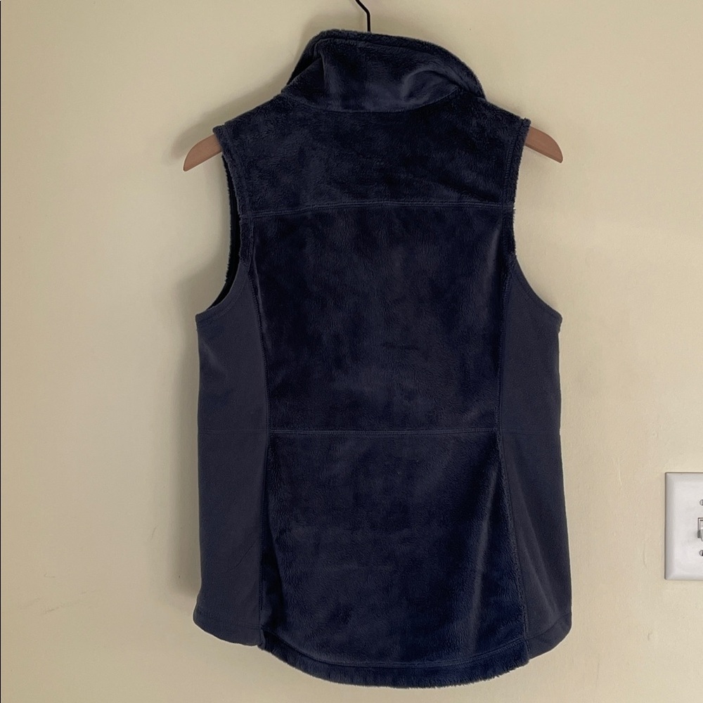 LL Bean Fleece Vest Small Petite Gray Zip Front Pockets EUC Cabincore Gorpcore - Picture 4 of 7